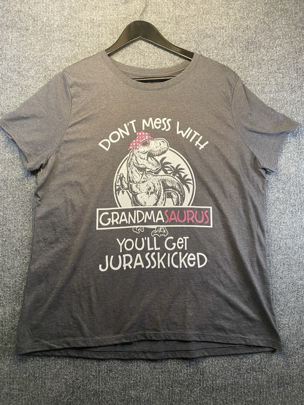 Port & Company Grandma Saurus T-Shirt XL Black
